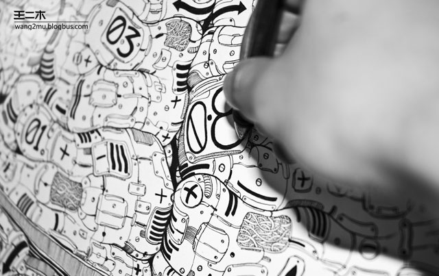 Ballpoint Pen Drawings By Wang2Mu 012