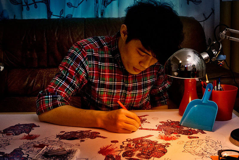 Ballpoint Pen Drawings By Wang2Mu 016