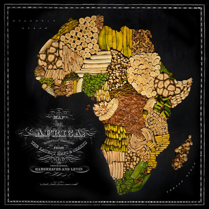 Beautiful Maps of Countries Made Out of Real Food 009