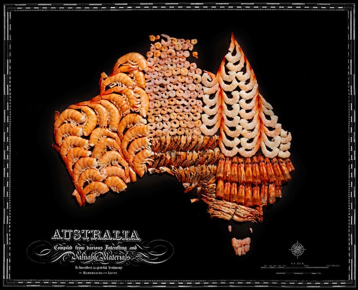 Beautiful Maps of Countries Made Out of Real Food 010