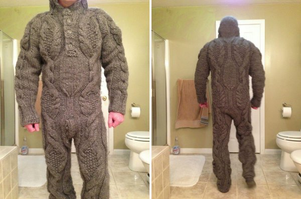 Full-Body Knitted Suit