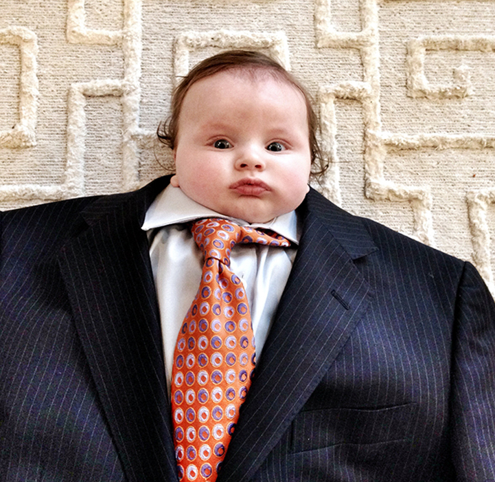 Hilarious Portraits of Tiny Babies Dressed Up In Adult Clothes  010