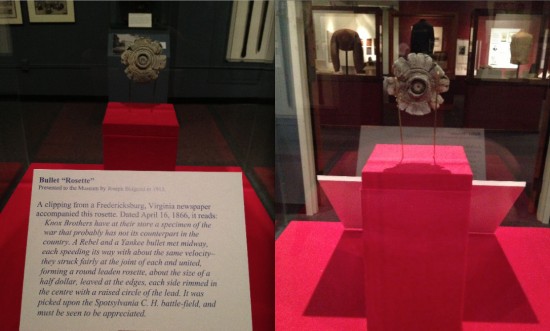 “A Rebel and a Yankee bullet met midway, each speeding its way at about the same velocity” – a bullet rosette from the American Civil War