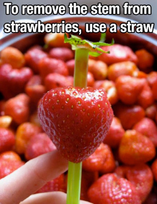 Bye-bye, strawberry stems