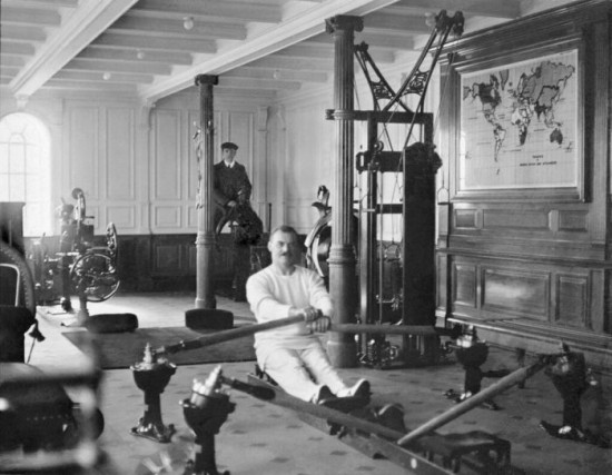 Gym aboard the Titanic, c. 1912