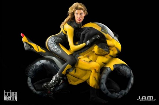 Human motorcycle (6 people) – Trina Merry