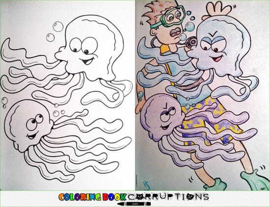 Innocent Children’s Coloring Book Pages Defaced and Turned Into Something Terrible 004