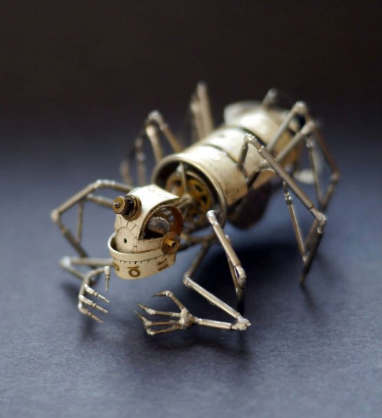 Mechanical Insects Made from Old Watch Parts 009