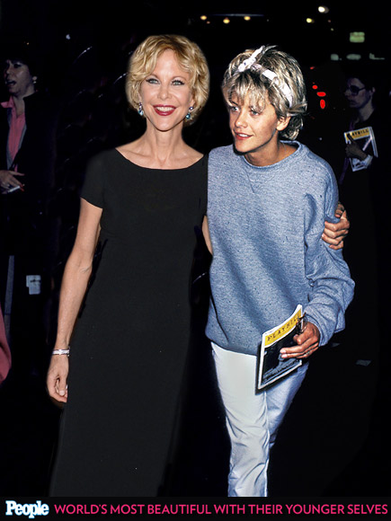 Meg Ryan in 2013 and 1986
