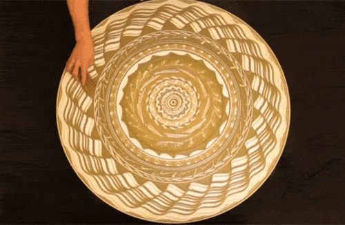 Sand Art on Spinning Potter's Wheel by Mikhail Sadovnikov 002