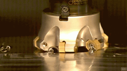 Slow motion of an 'octoplus' cutting tool