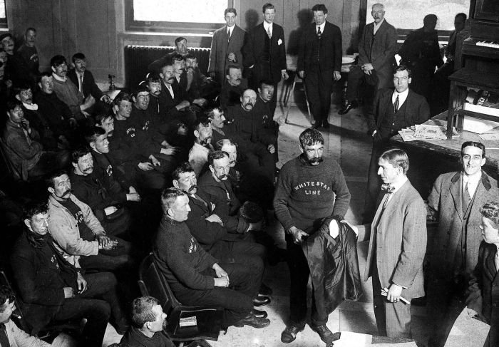 Surviving crew members of the Titanic, New York, 1912