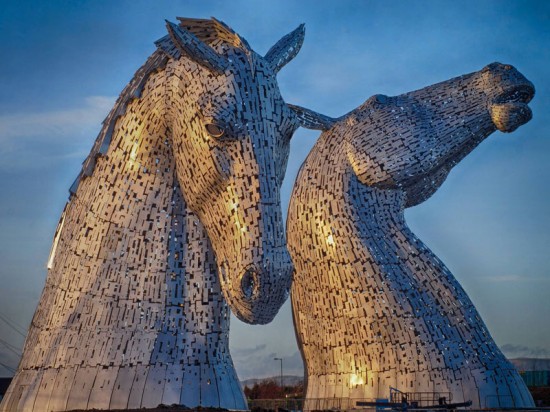 The Kelpies Scotland’s 100 ft Horse-Head Sculptures 001