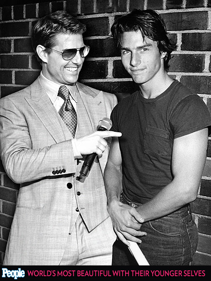 Tom Cruise in 2013 and 1983