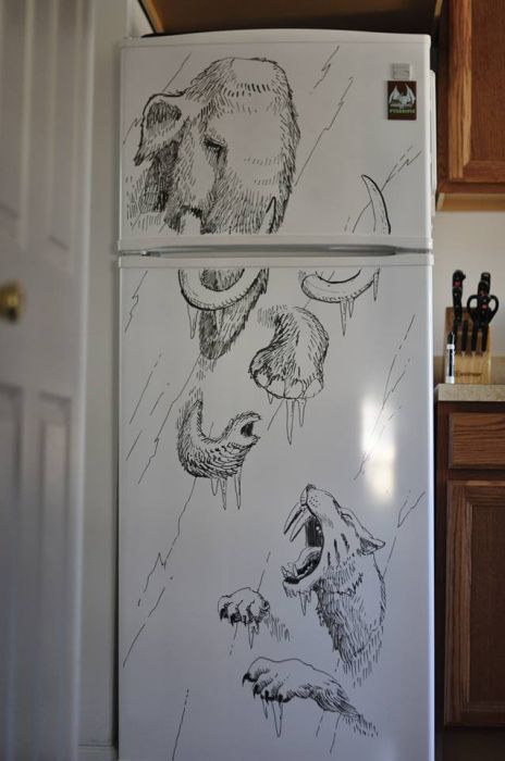 Artists Turns Refrigerators Into Epic Works Of Art 014