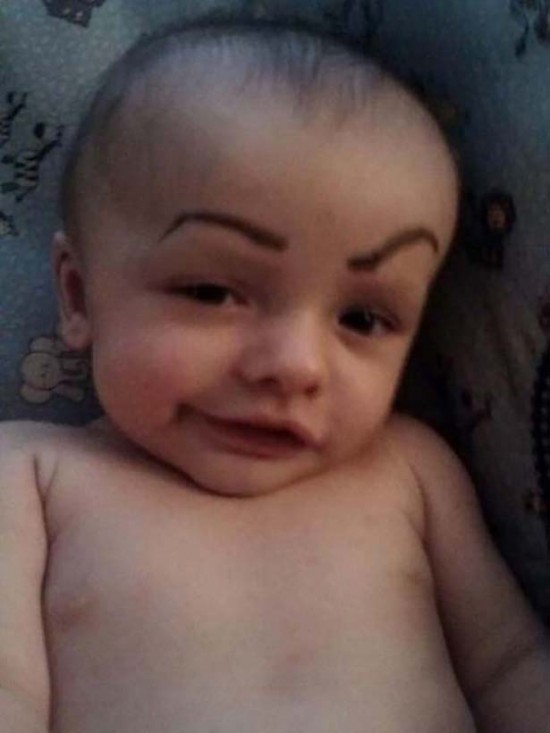 Babies With Funny Eyebrows 017