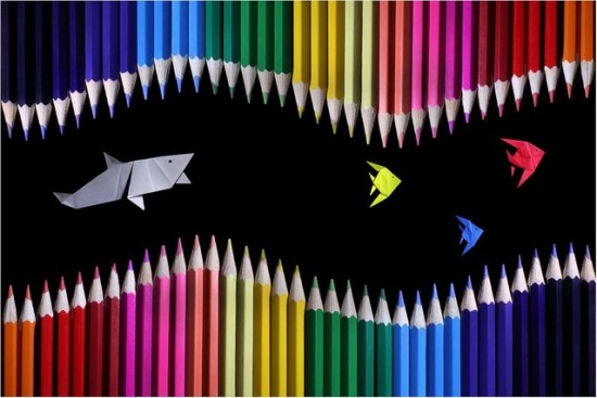 Colored Pencil and Origami Landscapes by Victoria Ivanova 004
