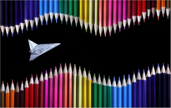 Colored Pencil and Origami Landscapes by Victoria Ivanova 008