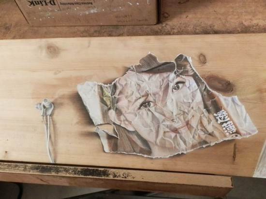 Photo-Realistic Pastel Drawings On Boards Of Wood 009