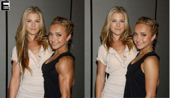 20 Female Celebs With Weird Photoshopped Muscles 011