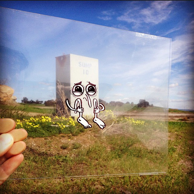 Artist Inserts Cartoons Into Real-World Situations 004