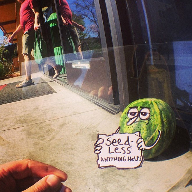 Artist Inserts Cartoons Into Real-World Situations 020