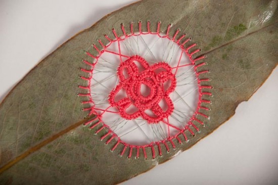Beautifully Delicate Embroidered Leaves by Hillary Fayle 002
