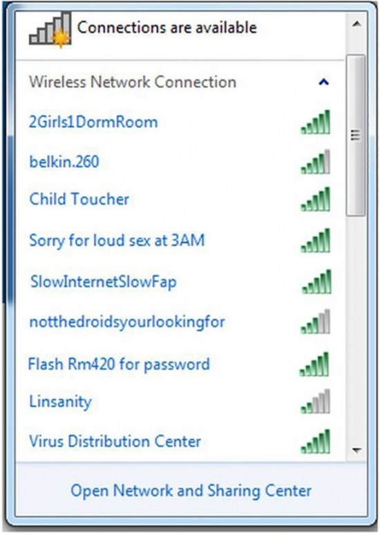 People having fun with their Wifi Names 015
