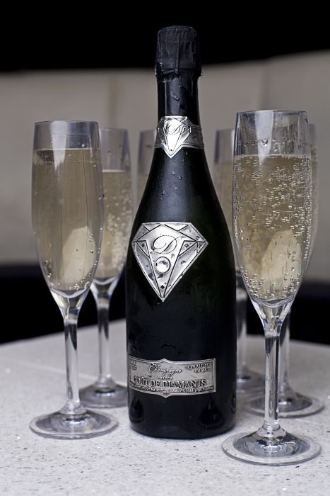 The most expensive champagne in the world. Gout de Diamants Champagne, 1.2 million