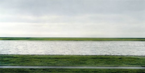 The most expensive photograph ever sold. Rhein II, made by German artist Andreas Gursky, 4.3 million