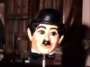Watch this Charlie Chaplin’s mask turn inside out