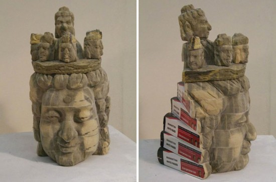 recycled book sculptures 009