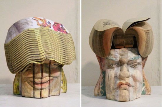 recycled book sculptures 010