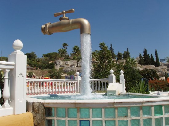 Giant Tap in Aqualand, Puerto de Santa María, Spain