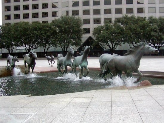 Mustangs By Robert Glen, Las Colinas, Texas, Usa