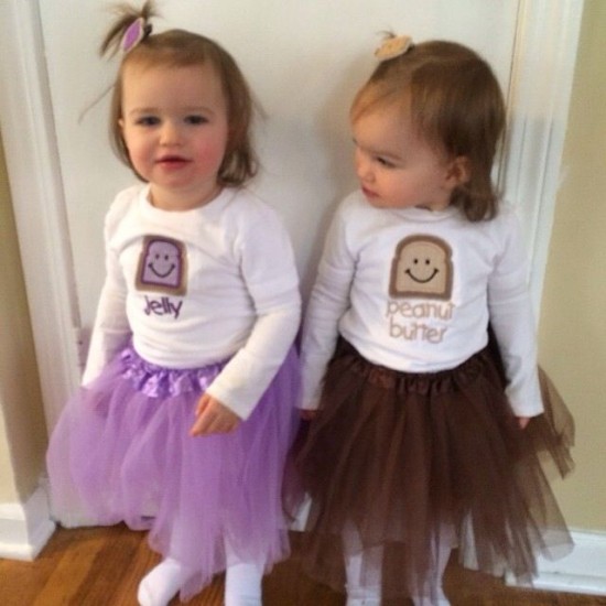 Peanut butter & jelly twins costume