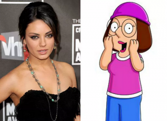 Mila Kunis – Meg from Family Guy